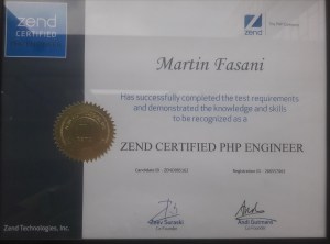 Martin Fasani Zend Certification